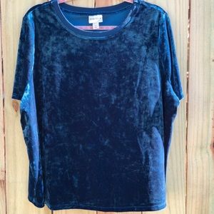 Ava & Viv velvet short sleeve top